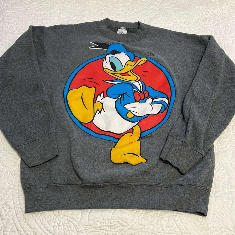 Disney Vintage 90’s Donald Duck Gray Sweatshirt